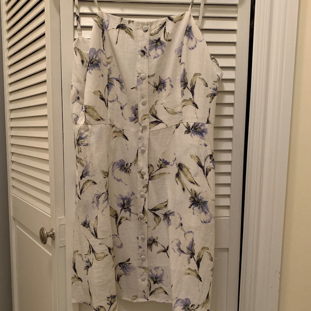 Lost + Wander Linen Floral Sun Dress